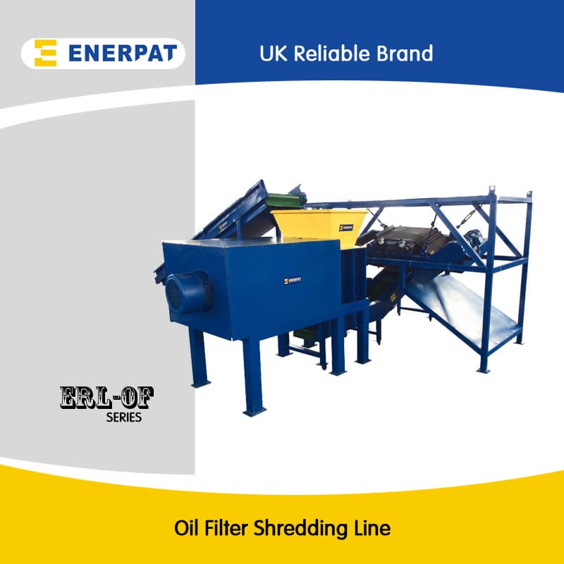 Oil filter shredder machine with CE and UK design
